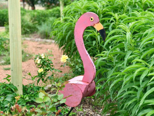 What's a garden without a pink flamingo?